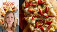 Stacey Kinkaid of US Foods with peppers on flatbread