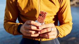 Person holding energy bar