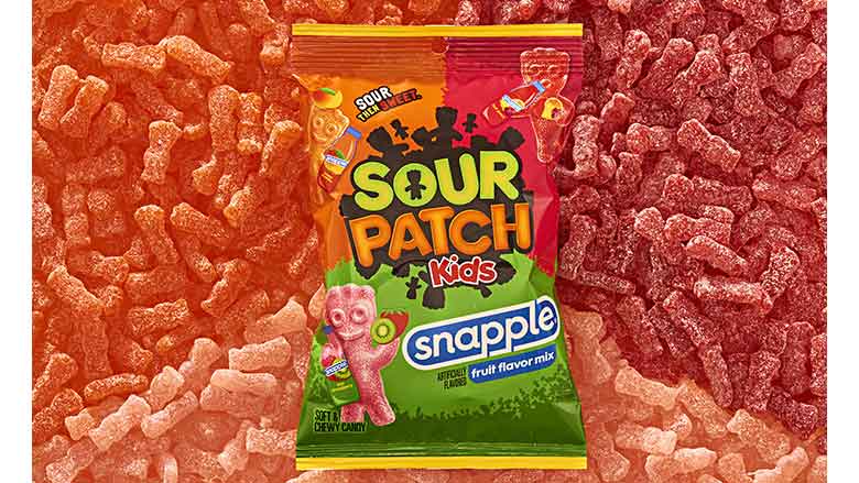 Sour Patch Kids Snapple flavored candy package