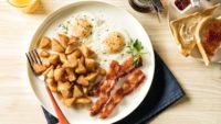 Simplot waffle breakfast plate