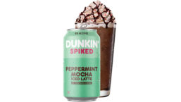 Dunkin Peppermint Spiked Latte can