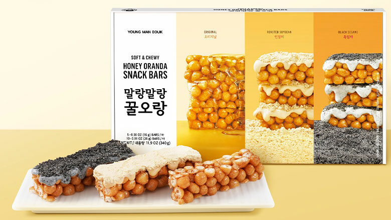 Honey Oranda Snack Bars packages