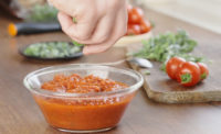 Tomatoes, Herbs, and Bowl of Salsa